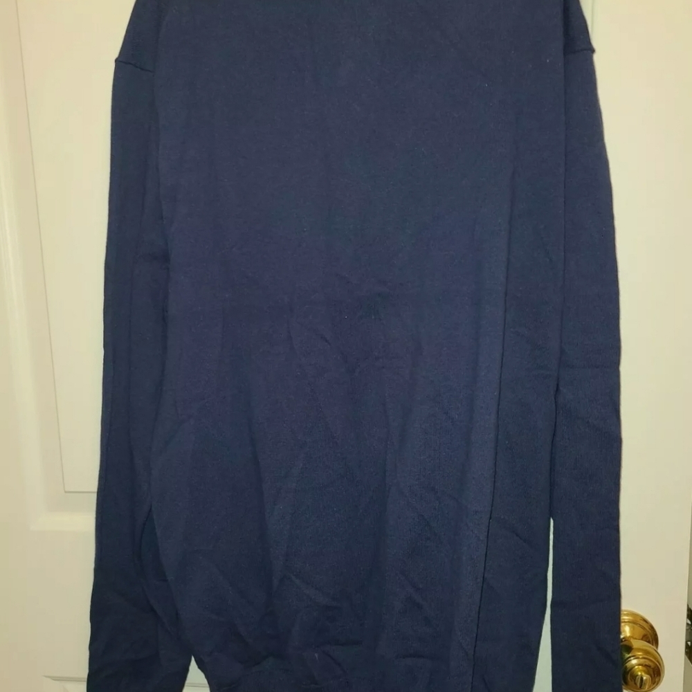 Club Room Men's Knit V-Neck Cardigan Navy - Picture 2 of 5